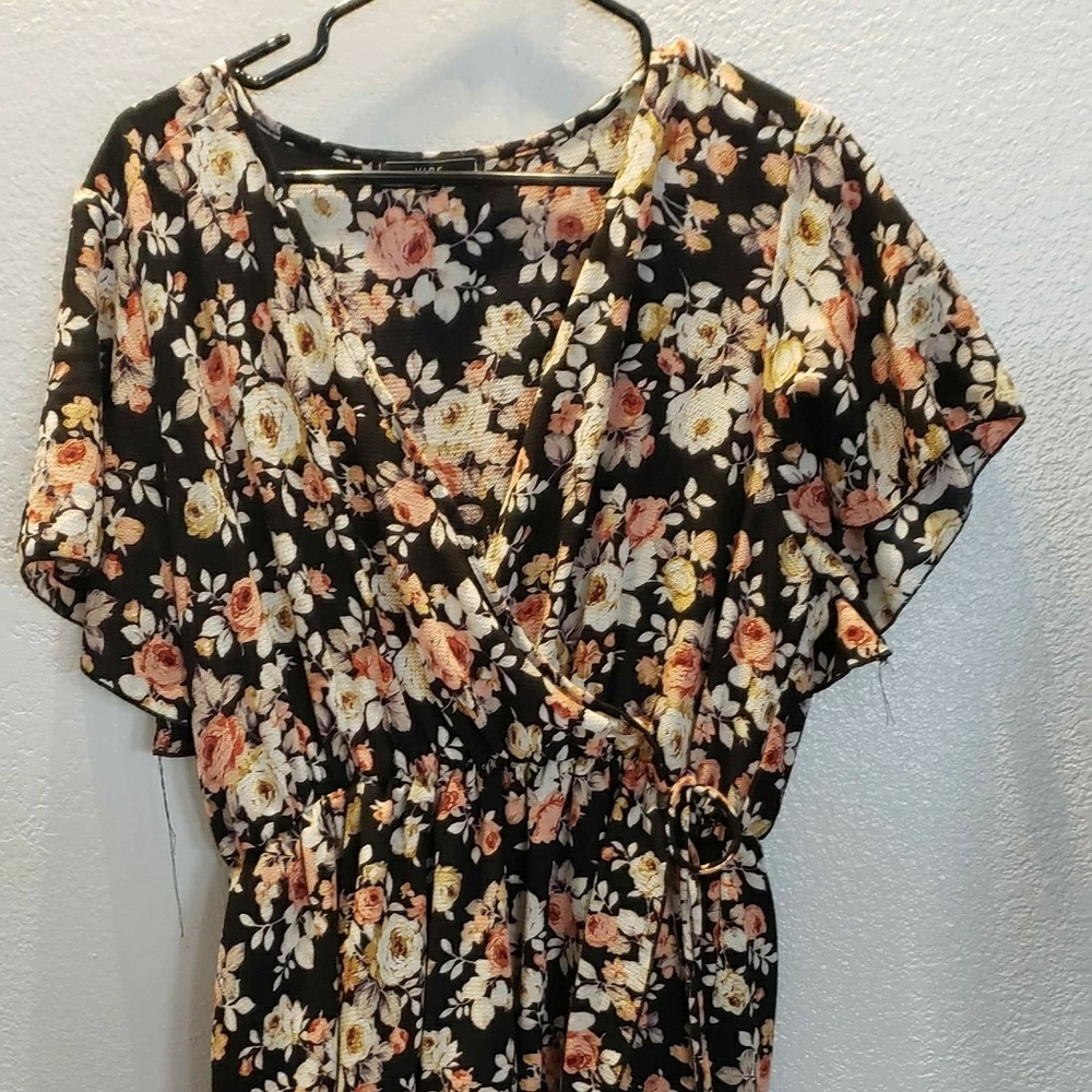 Yellow flowered dress